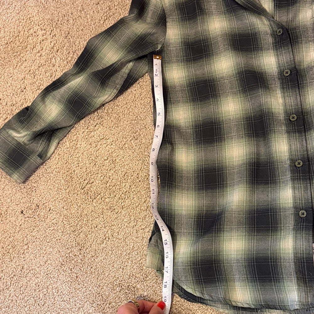 Lola River Green Plaid Women’s Button Down Shirt - Picture 4 of 5